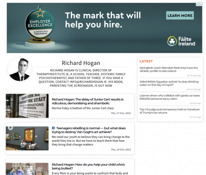 Richard Hogan – Irish Examiner Columns